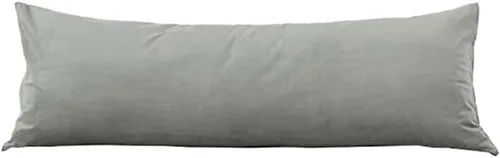 YANHOMY Funda de almohada corporal ultra suave de 20 x 54 pulgadas con cierre de cremallera oculto para adultos, mujeres embarazadas, suave y Gris