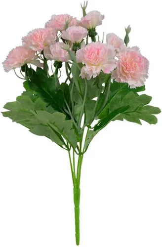Corkwaw Claveles artificiales de 40 cabezas, ramo de hortensias de seda, planta de plástico adecuada para accesorios de fotos, fiestas familiares,