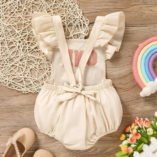 Miniatura 2 de GRNSHTS Trajes de primer cumpleaños para niñas con volantes para primer cumpleaños, mameluco sin espalda