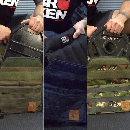 Miniatura 5 de UNBROKENSHOP - Chaleco con peso ajustable, WOD CrossFit, soporte de placas de peso para entrenamiento de fuerza y resistencia y correr. Para hombres