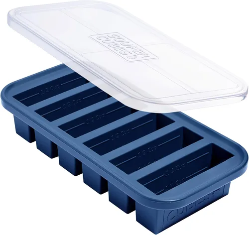 Miniatura 14 de Souper Cubes - Molde de silicona para congelador de 1/2 taza, perfecto para almacenar sopas, salsas, jugos, postres, preparación de batidos y más