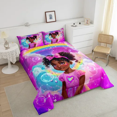 Miniatura 117 de Erosebridal Juego de ropa de cama de princesa de ballet, tamaño Queen, juego de edredón de 3 piezas para niñas bailarinas de ballet, lindo juego