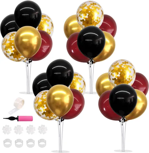 Miniatura 22 de TONIFUL Juego de 6 centros de mesa de globos de color azul marino y plateado para mesa, kit de arco de globos para decoraciones de graduación 2026