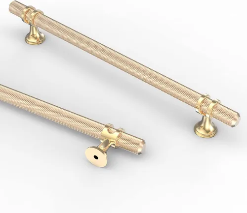 Miniatura 27 de Asidrama - Paquete de 10 manijas para gabinete de cocina de 3 pulgadas (76mm) de color negro mate y bronce champán, tiradores para gabinete