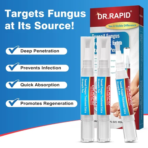Miniatura 5 de Tratamiento de hongos en las uñas de los pies extra fuerte – DR.RAPID - Bolígrafo de tratamiento de hongos en las uñas con 25% de ácido undecilénico