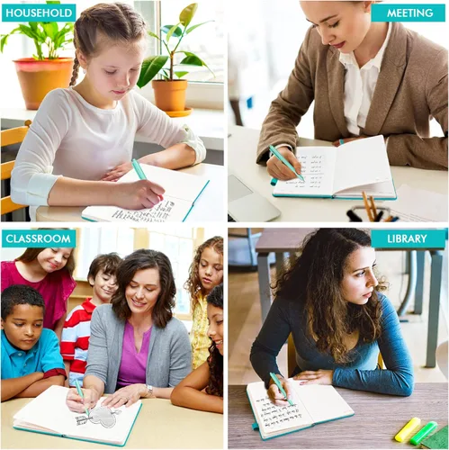 Miniatura 7 de Feela - Paquete de 24 cuadernos en blanco para el trabajo, cuaderno de negocios de tapa dura con líneas para escritura y soporte para bolígrafos