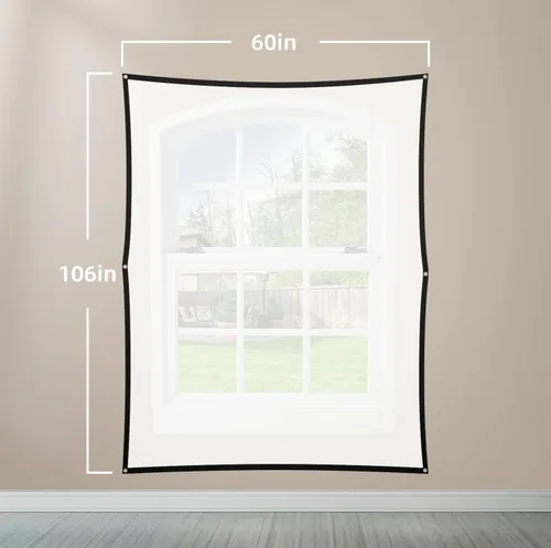 Miniatura 6 de Pantalla de proyección trasera holográfica: pantalla de proyección de interior plegable y portátil antiarrugas para proyectar videos de Halloween