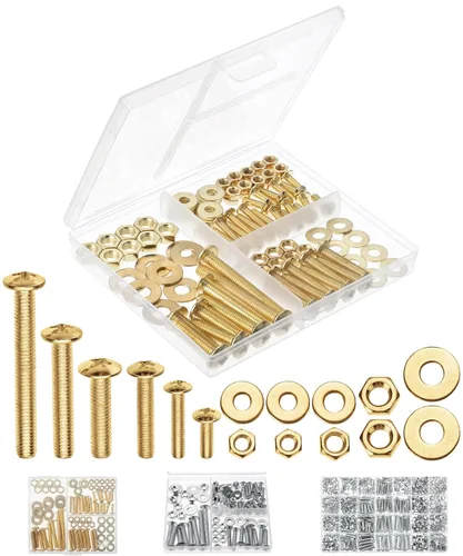 Miniatura 9 de Mr. Pen - Kit surtido de tuercas y tornillos, 113 piezas, hierro galvanizado, M4 M5 M6 Kit de tuercas y pernos métricos surtidos con caja