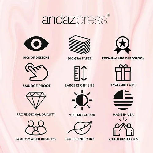 Miniatura 5 de Andaz Press Juego de 25 manteles individuales de papel desechables personalizados, 12 x 18 pulgadas, diseño floral dorado, la mejor idea es