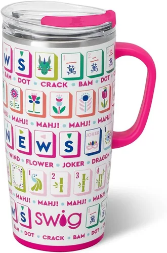 Miniatura 12 de Swig Life Taza de Viaje de 18 oz, Vaso Aislante con Asa y Tapa, Taza de Café de Viaje, Compatible con Portavasos, Acero Inoxidable, Vaso de 18 oz