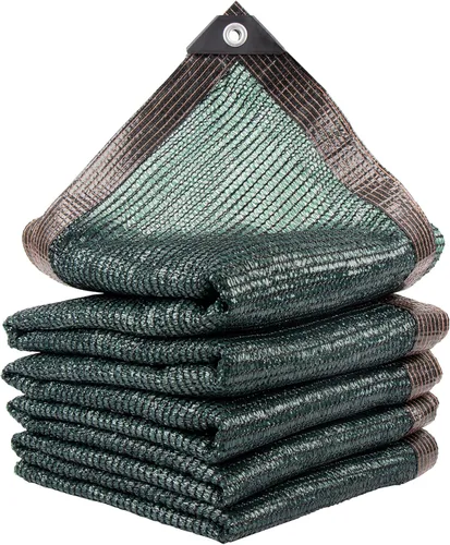 Miniatura 11 de 70 % de tela negra de 10 x 20 pies, protector solar para exteriores con ojales, malla duradera para sombreado, anticongelante para patio, jardín