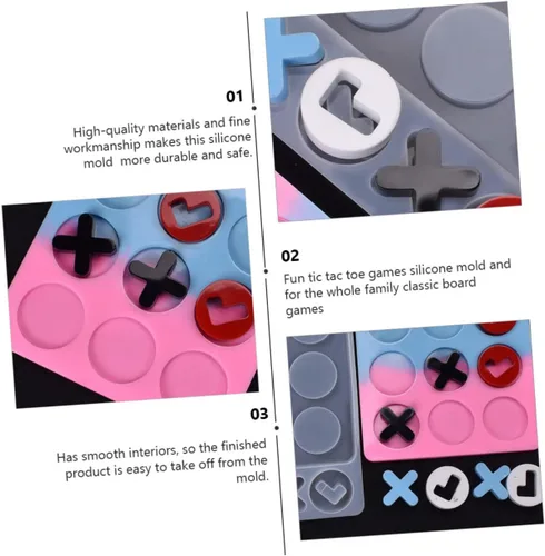 Miniatura 8 de Game Night Essential: molde manual de silicona blanco seguro para niños y niñas
