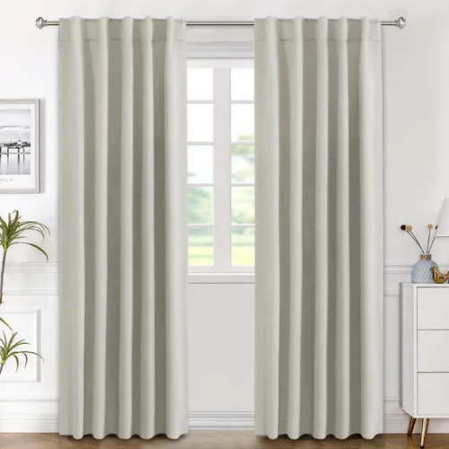 Miniatura 105 de H.VERSAILTEX Cortinas opacas con aislamiento térmico, paneles de tratamiento de ventana, cortinas opacas para oscurecer la habitación, cortinas Gris
