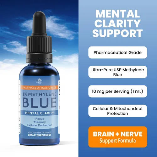 Miniatura 3 de Solución de gotas azul de metileno al 1% – Grado farmacéutico azul de metileno, fórmula a base de agua de alta pureza Frasco cuentagotas de 2.1 fl