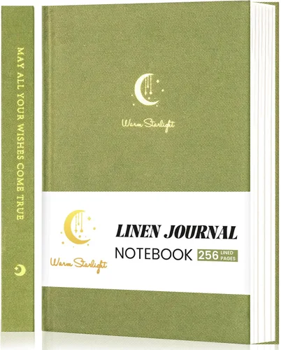 Miniatura 9 de CAGIE - Cuadernos de anotaciones de tapa dura de 320 páginas encuadernados en cuero vintage para mujeres y hombres, tamaño A5, cuadernos
