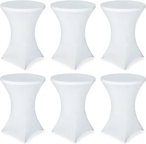 Miniatura 35 de FestiCorp Cubierta de Mesa de Spandex, Manteles Ajustados para Cóctel, Cubiertas de Mesa Redondas Elásticas Highboy para Fiesta, DJ, Bar, Boda, Rosa