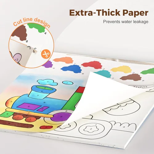 Miniatura 2 de Libros de pintar con agua para niños pequeños, actividad de pintura de acuarela sin desorden para niños de 1-3, 2-4, 4-6 años, regalo de arte