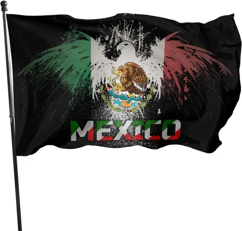 Bandera de la amistad de Estados Unidos y México de 3 x 5 pies, pancarta de jardín para interiores y exteriores, decoración perfecta México Amistad