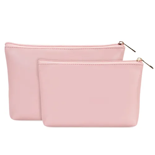Miniatura 13 de Wandering Nature Bolsa de maquillaje pequeña, paquete de 2 bolsas de cosméticos para bolso, bolsa de maquillaje acolchada acolchada, bonita bolsa