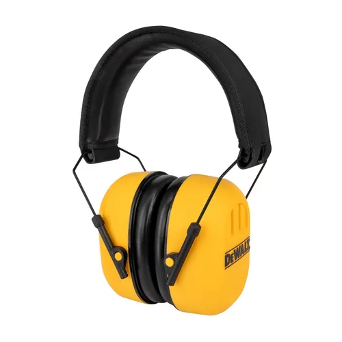 DEWALT DPG18 Reductor Orejera Pasiva NRR28 Protección auditiva con diadema acolchada ajustable y diseño plegable compacto
