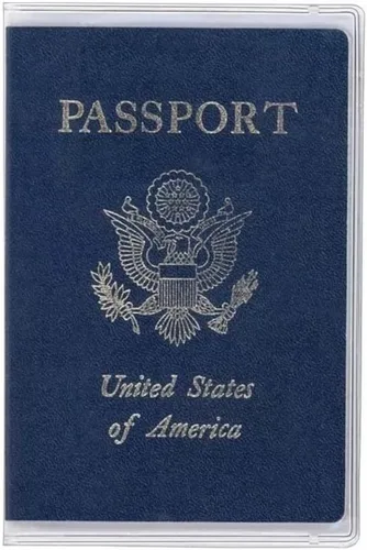 Miniatura 2 de Protector de plástico transparente para pasaporte con fundas para tarjetas, Transparente, Minimalista
