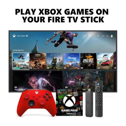 Miniatura 26 de Xbox Wireless Controller (2025) Carbon Black + Fire TV Stick 4K Game Pass Ultimate 1 Month - Gaming Bundle, Windows, Mobile & Smart TVs