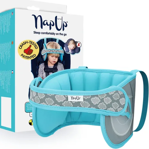 Miniatura 10 de NAPUP Soporte ajustable para la cabeza del asiento de automóvil para niños y niños pequeños que duermen, seguro, cómodo y transpirable (azul oscuro)