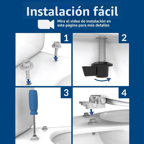 Miniatura 6 de BEMIS 1500EC 390 - Asiento de inodoro con bisagras Fácil Limpia & Cambia, madera esmaltada duradera y anodizada, diseño alargado, color blanco