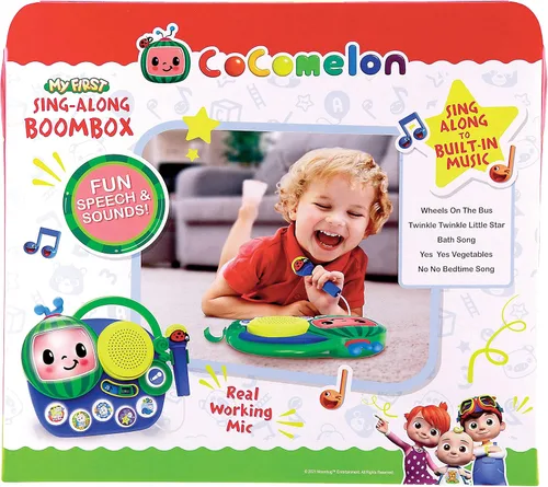 Miniatura 8 de eKids Cocomelon Juguete Singalong Boombox con micrófono y música incorporada, juguetes para niños pequeños para fanáticos de los regalos de Cocomelon
