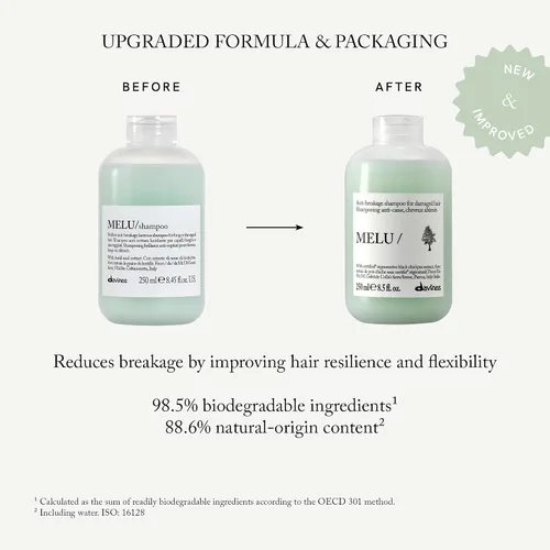 Miniatura 3 de Davines MELU/Shampoo, Anti-Breakage Fortifying Cleanser for Long or Damaged Hair - Strengthens Strands & Adds Shine with Black Chickpea - Prevents