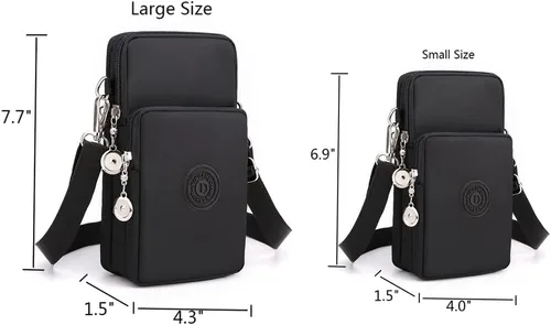 Miniatura 6 de Bolsa de viaje para teléfono celular, bolsa cruzada para Galaxy S25 Ultra S24 Ultra S25+ S24 FE A16 A36 Moto G 5G 2025 OnePlus 13 Negro