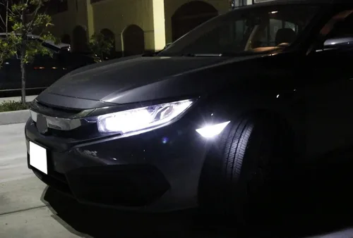 Miniatura 4 de (2) Luces iJDMTOY con señalización lateral clara JDM, izquierda o derecha, para Honda Civic Sedan/Coupe 2016, décima