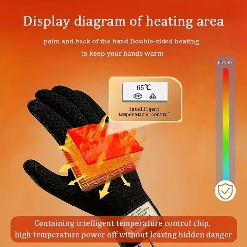 Miniatura 4 de 2 guantes térmicos para hombres y mujeres, guantes térmicos para calentar las manos, guantes de invierno cálidos para equitación, esquí, senderismo