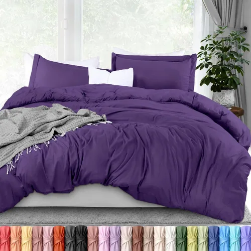 Miniatura 47 de Utopia Bedding Juego de funda de edredón tamaño individual - 2 piezas con cierre de cremallera - 1 funda de edredón 68X90 pulgadas y 1 funda de Beige