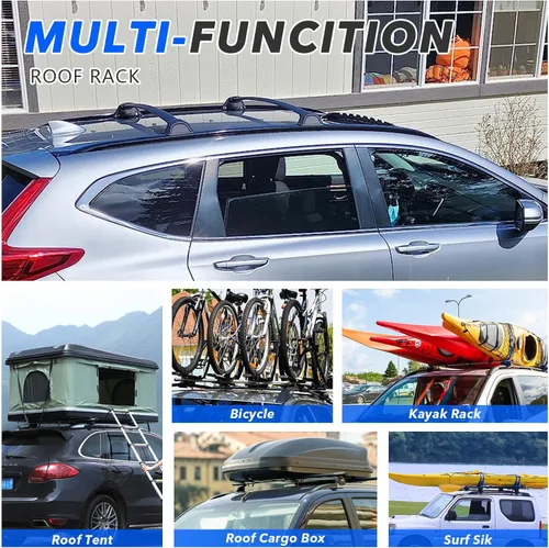 Miniatura 7 de Portaequipajes para techo, rieles laterales y barras transversales compatibles con Honda CRV CR-V 2017-2022 Kit de rieles y barras transversales