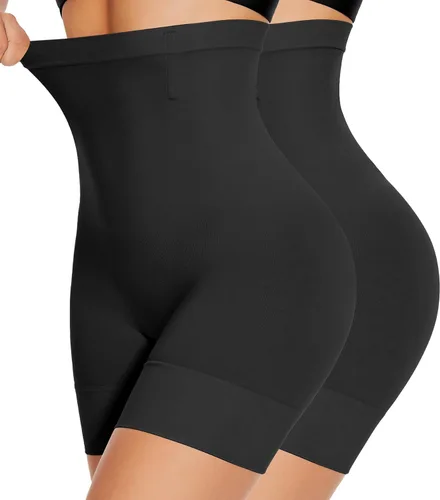 Miniatura 11 de YADIFEN Pantalones cortos moldeadores para mujer con control de abdomen, cintura alta, faja moldeadora para mujer, pantalones cortos moldeadores