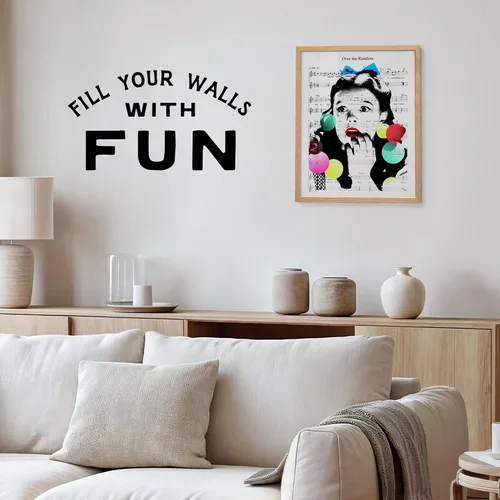 Miniatura 5 de Dorothy Pop Art - Arte pop de 11 x 14 pulgadas – Mago de Oz en algún lugar sobre el arco iris – Partitura de película para decoración del hogar