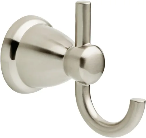 Miniatura 7 de Franklin Brass Kinla (1-Paquete) Ganchos para Toallas Cromo Pulido para Baño J-Dobles Montados en Pared para Batas y Toallas Gancho de 2 Puntas