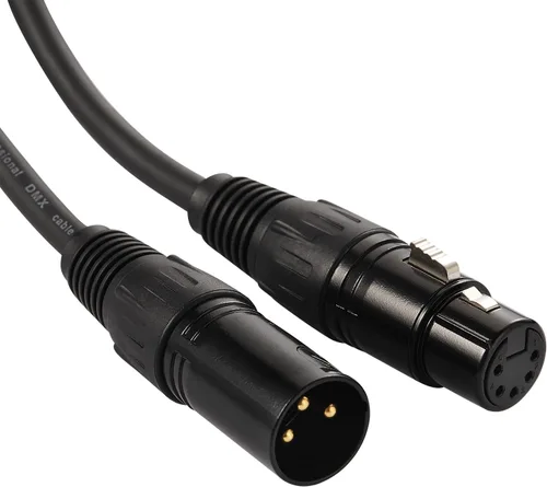 Miniatura 6 de MFL. Adaptador DMX de 3 pines a 5 pines (3 pines macho a 5 pines hembra) Señal XLR DMX cable de 3 pines a 5 pines para micrófono de iluminación