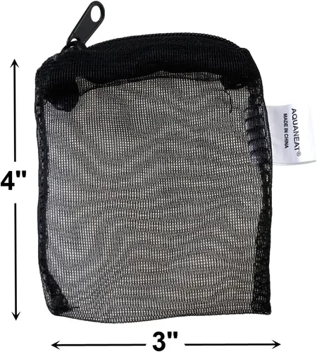 Miniatura 2 de AQUANEAT 10 bolsas de medios de filtro de acuario, bolsas de malla fina para pecera, 3 x 4 pulgadas/3 x 8 pulgadas/5.5 x 8 pulgadas con cremallera
