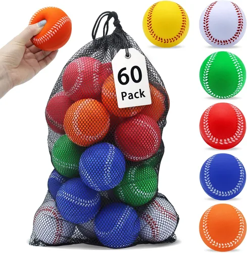 Miniatura 13 de Magicorange Béisbol, Bolas de Espuma para Entrenamiento de Béisbol Bolas de Práctica sin Marcado para Golpear, Lanzamiento Suave, Bateo, Campo