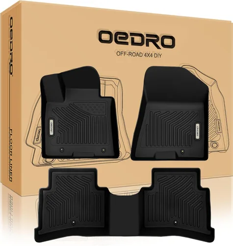 Alfombrillas de suelo OEDRO compatibles con Kia Sportage 2017-2022 / Hyundai Tucson 2019-2021, protector único de TPE negro para todo tipo de clima,