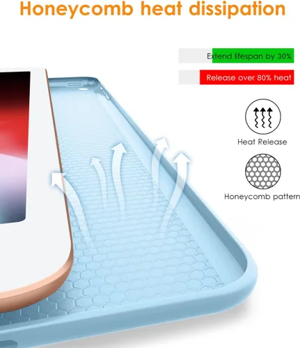Miniatura 5 de DTTO Funda para iPad Air 1ª edición, (no para iPad Air 2 y Air 3) Ultra delgado y ligero Smart Trifold Stand con cubierta trasera de TPU suave