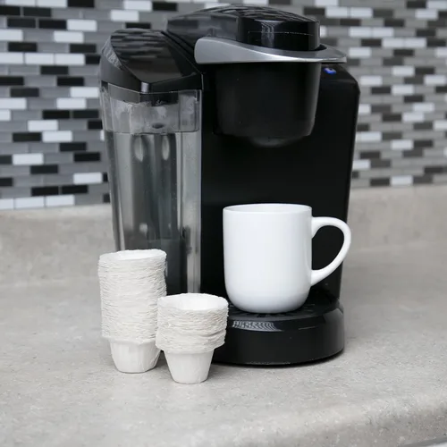 Miniatura 4 de Filtros desechables de café de papel, 100 unidades, compatibles con máquinas Keurig, K-Cup y otras tazas K reutilizables para cafeteras de una sola