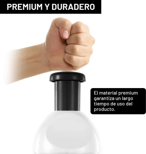 Miniatura 3 de Geedel Picador de Alimentos, Picador Manual de Verduras Fácil de Limpiar, Apto para Lavavajillas, Picador de Cebolla Manual para Vegetales, Blanco