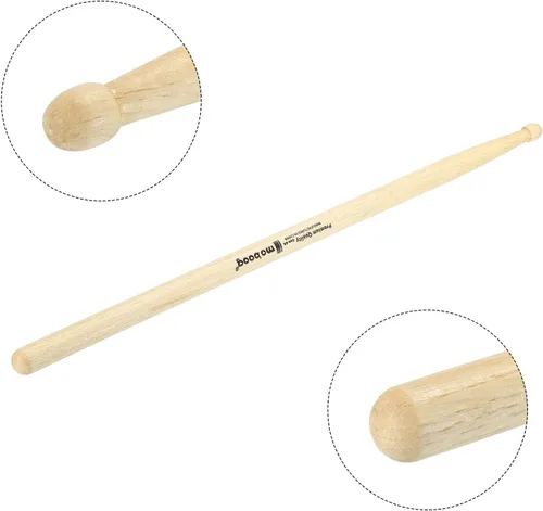 Miniatura 4 de PATIKIL Baquetas de madera de roble antideslizante empuñaduras para tambor 5A para batería Instrumento Musical Percusión Gris 1 Par