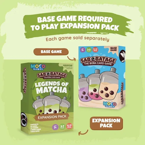 Miniatura 5 de Sabobatage Paquete de Expansión: Leyendas de Matcha - Juego de fiesta fácil y familiar Juegos de cartas para adultos, adolescentes y niños 2-7