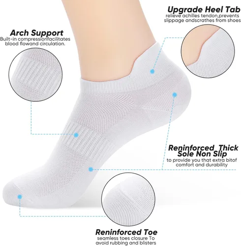 Miniatura 3 de ATBITER Ankle Socks Women's Thin Athletic Running Low Cut No Show Socks With Heel Tab 468Pairs