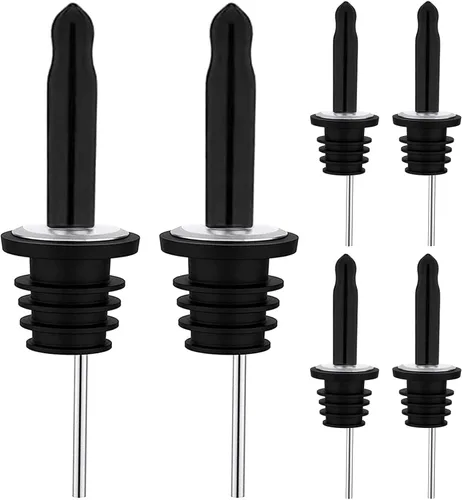 Miniatura 11 de Pafusen Paquete de 12 vertedores de botellas de licor, boquilla para verter licor para botellas de licor, boquilla dispensadora de aceite de oliva
