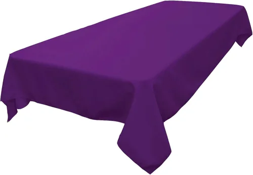 Miniatura 137 de LA Linen Mantel rectangular lavable de popelín de poliéster, resistente a las manchas y a las arrugas, cubierta de mesa 60x84, mantel de tela